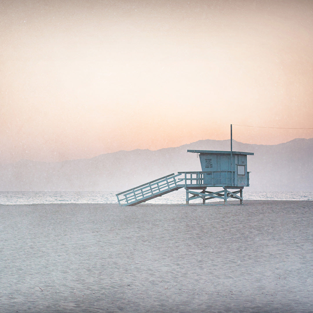Coastal Wall Art Print of a Lifeguard Tower