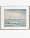 Nautical Sail Boat Art, 'Sailing Into Rain'