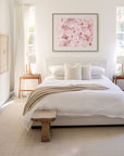 Pink Botanical Print, 'Bed of Lilacs'