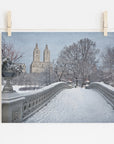 New York City Print, 'Snow on Bow Bridge'