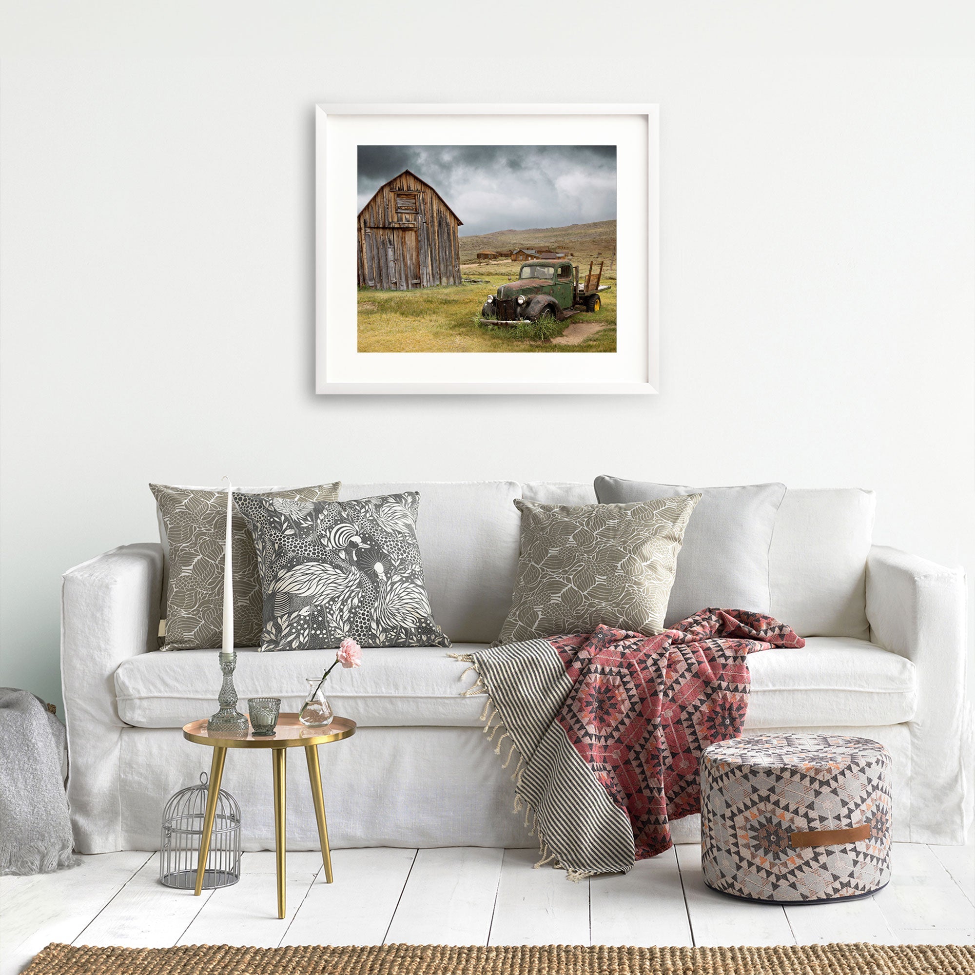 Rustic Farmhouse Print, 'Old Car at Bodie'