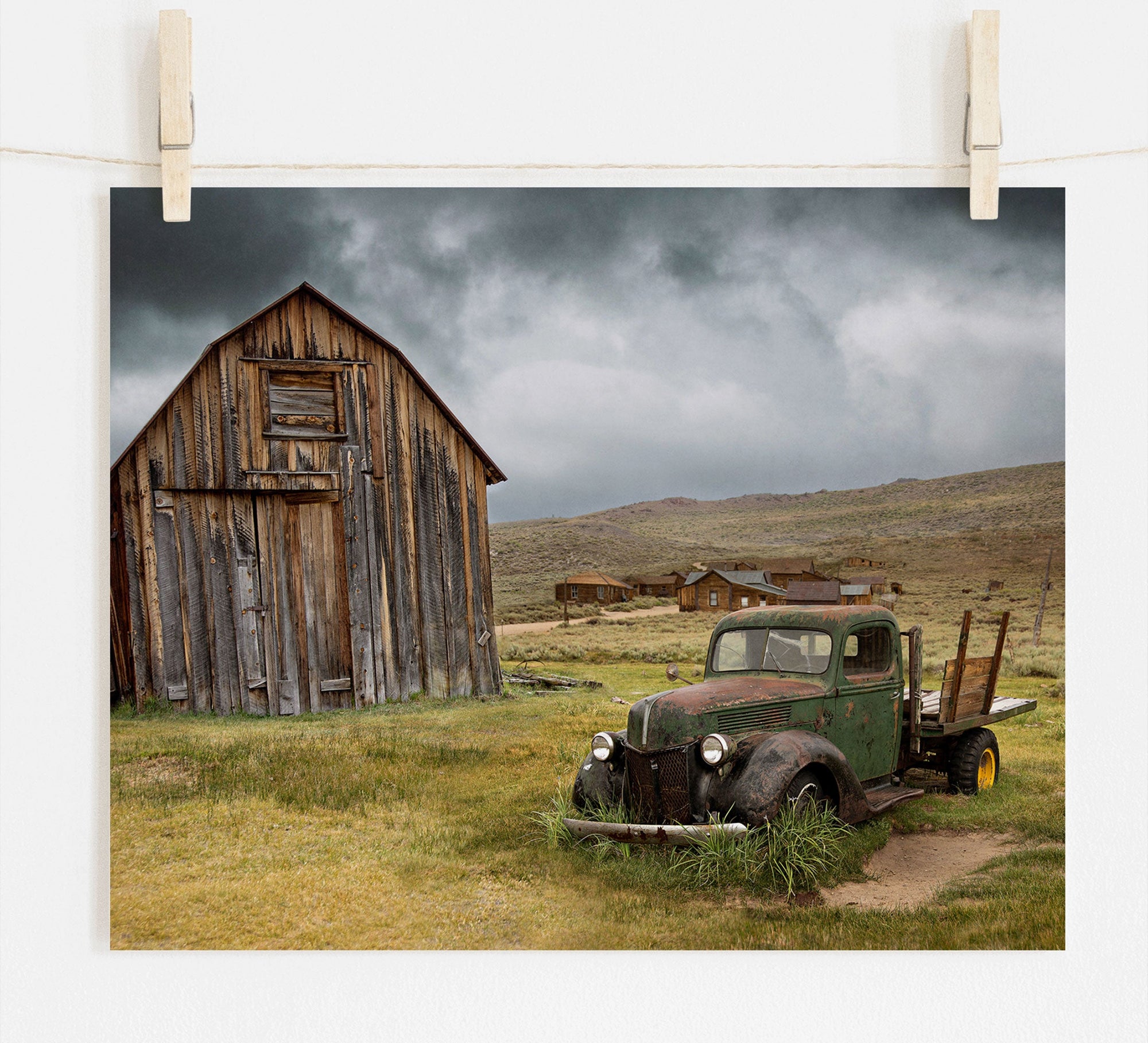 Rustic Farmhouse Print, 'Old Car at Bodie'