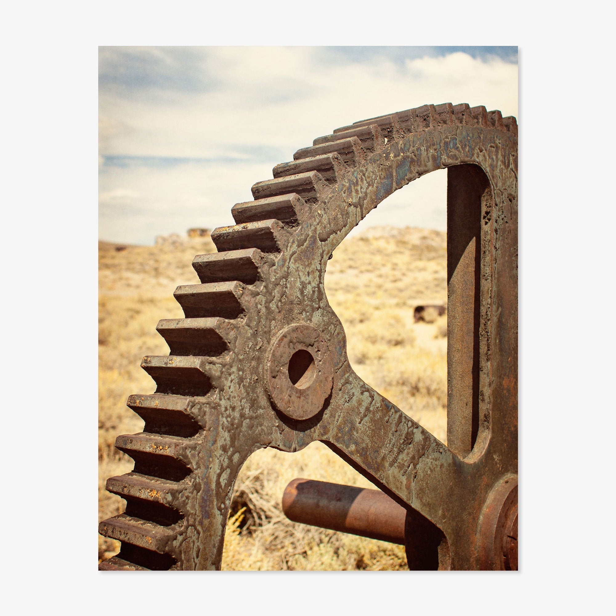 Rustic Industrial Wall Art, 'Giant Rusty Cog'