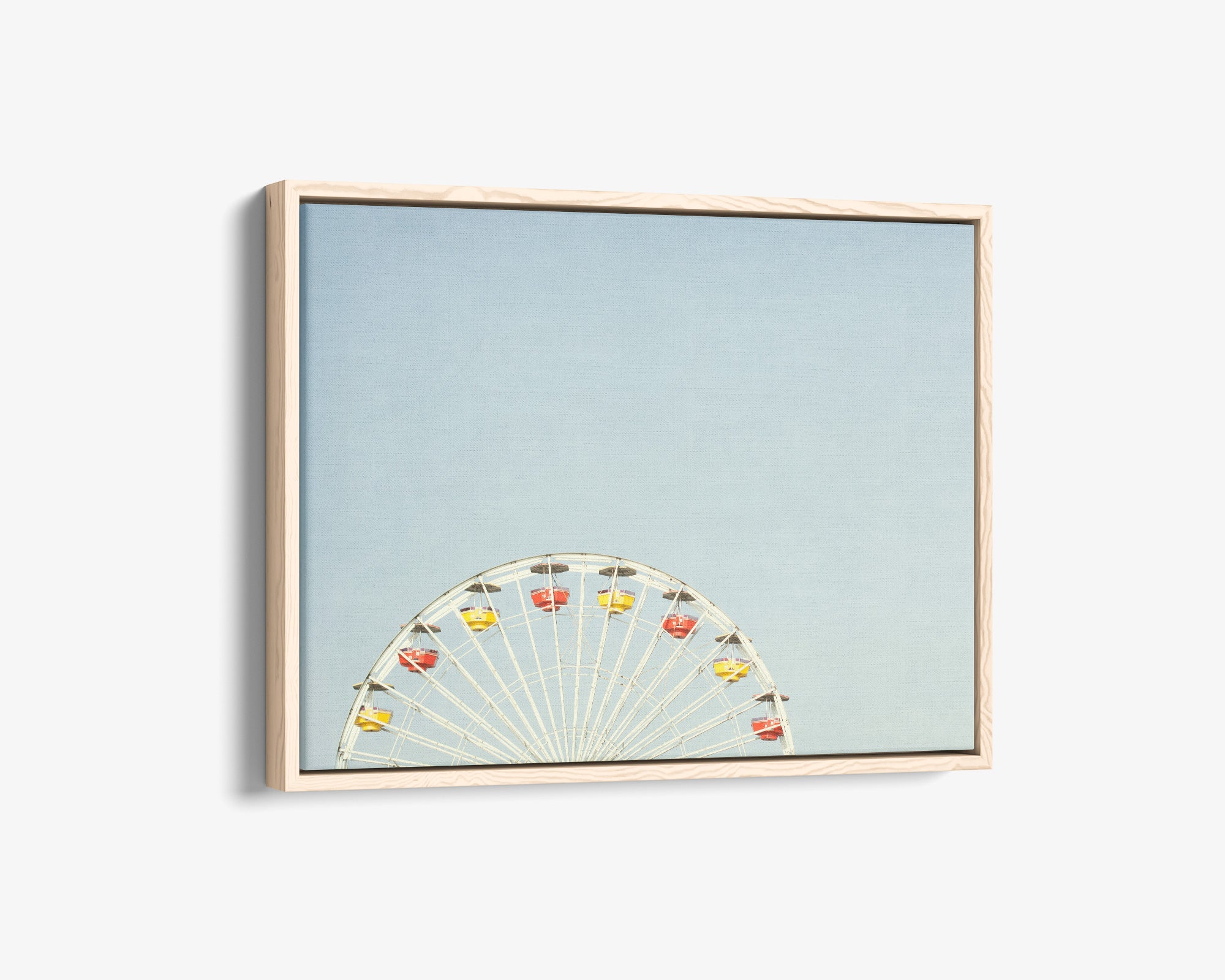 Santa Monica Ferris Wheel Canvas Wall Art, 'Ferris Blue'