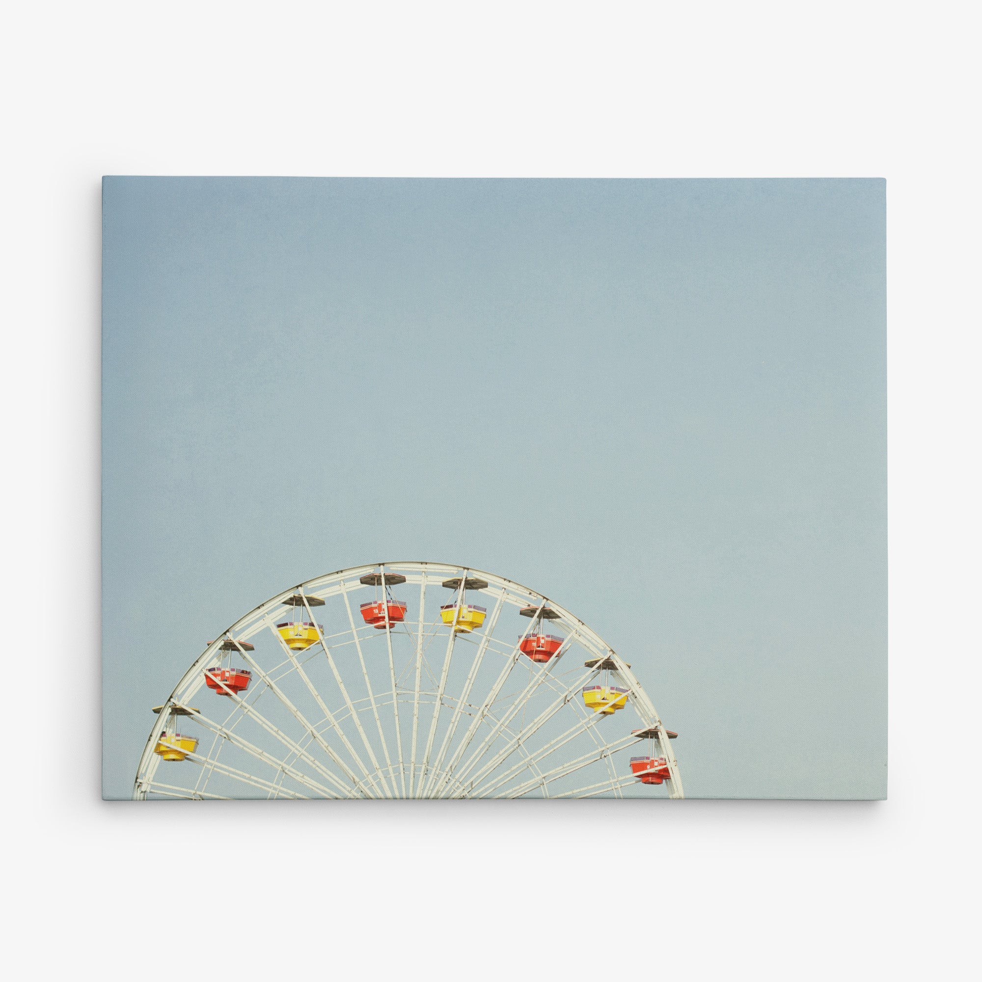 Santa Monica Ferris Wheel Canvas Wall Art, 'Ferris Blue'