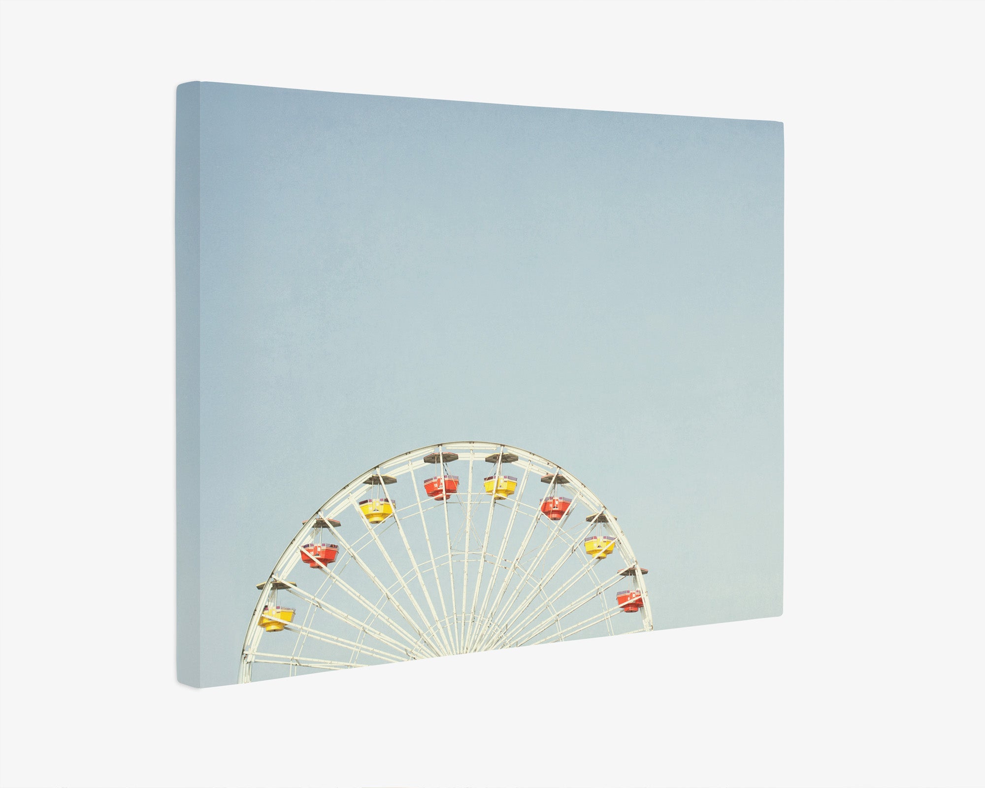 Santa Monica Ferris Wheel Canvas Wall Art, 'Ferris Blue'