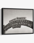 Los Angeles California Canvas Wall Art, 'Santa Monica Pier Blues (Black & White)'