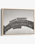 Los Angeles California Canvas Wall Art, 'Santa Monica Pier Blues (Black & White)'