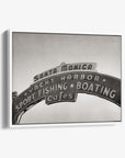 Los Angeles California Canvas Wall Art, 'Santa Monica Pier Blues (Black & White)'