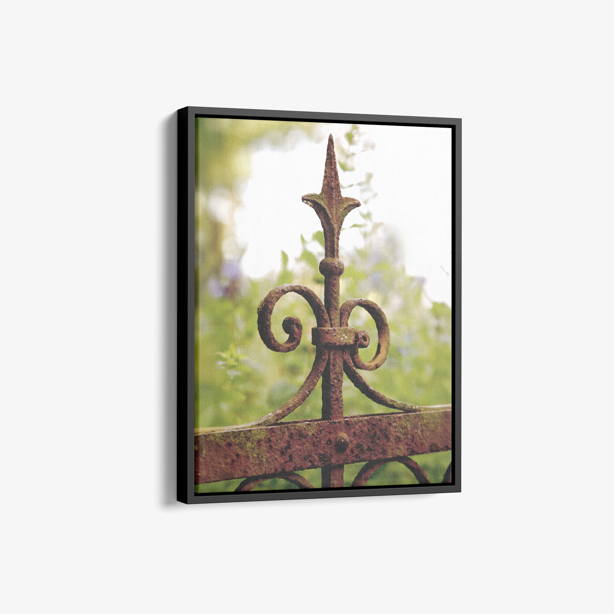 Wrought Iron Ancient Decorative Fence Post, 'Rusty and Rustic'