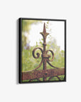 Wrought Iron Ancient Decorative Fence Post, 'Rusty and Rustic'