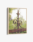 Wrought Iron Ancient Decorative Fence Post, 'Rusty and Rustic'