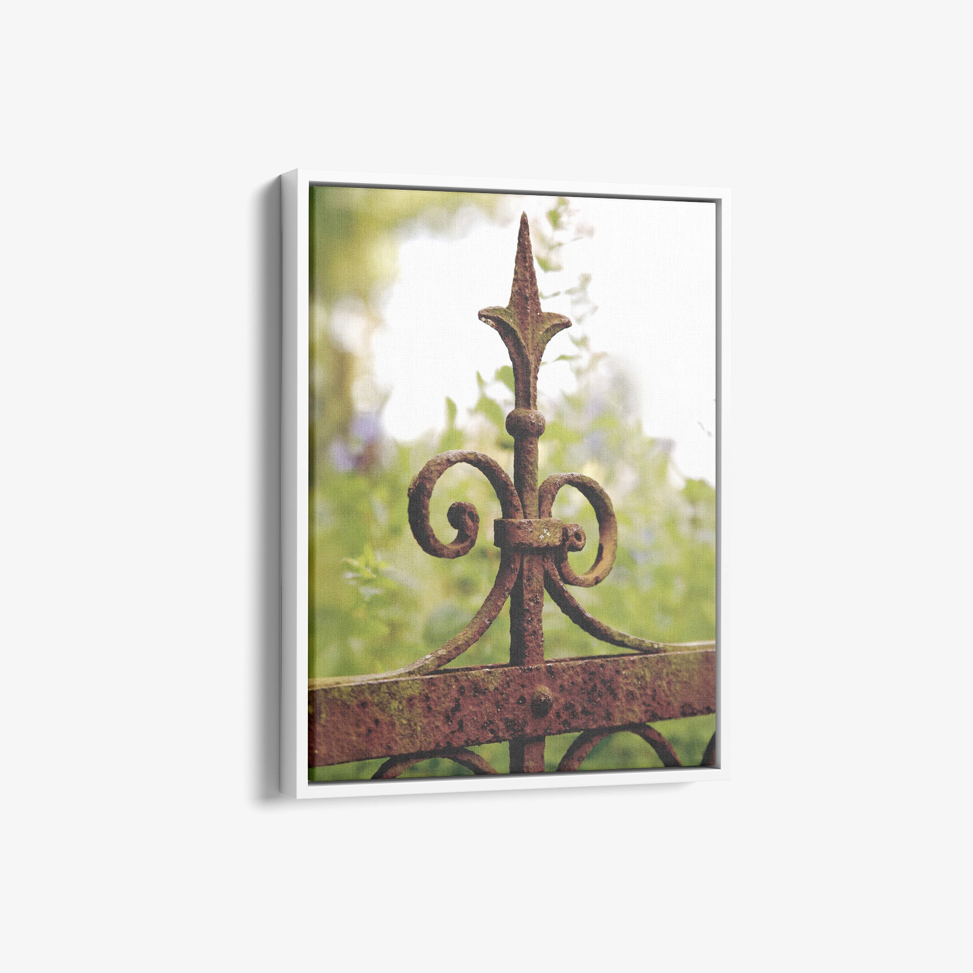 Wrought Iron Ancient Decorative Fence Post, 'Rusty and Rustic'