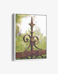 Wrought Iron Ancient Decorative Fence Post, 'Rusty and Rustic'