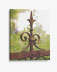Wrought Iron Ancient Decorative Fence Post, 'Rusty and Rustic'