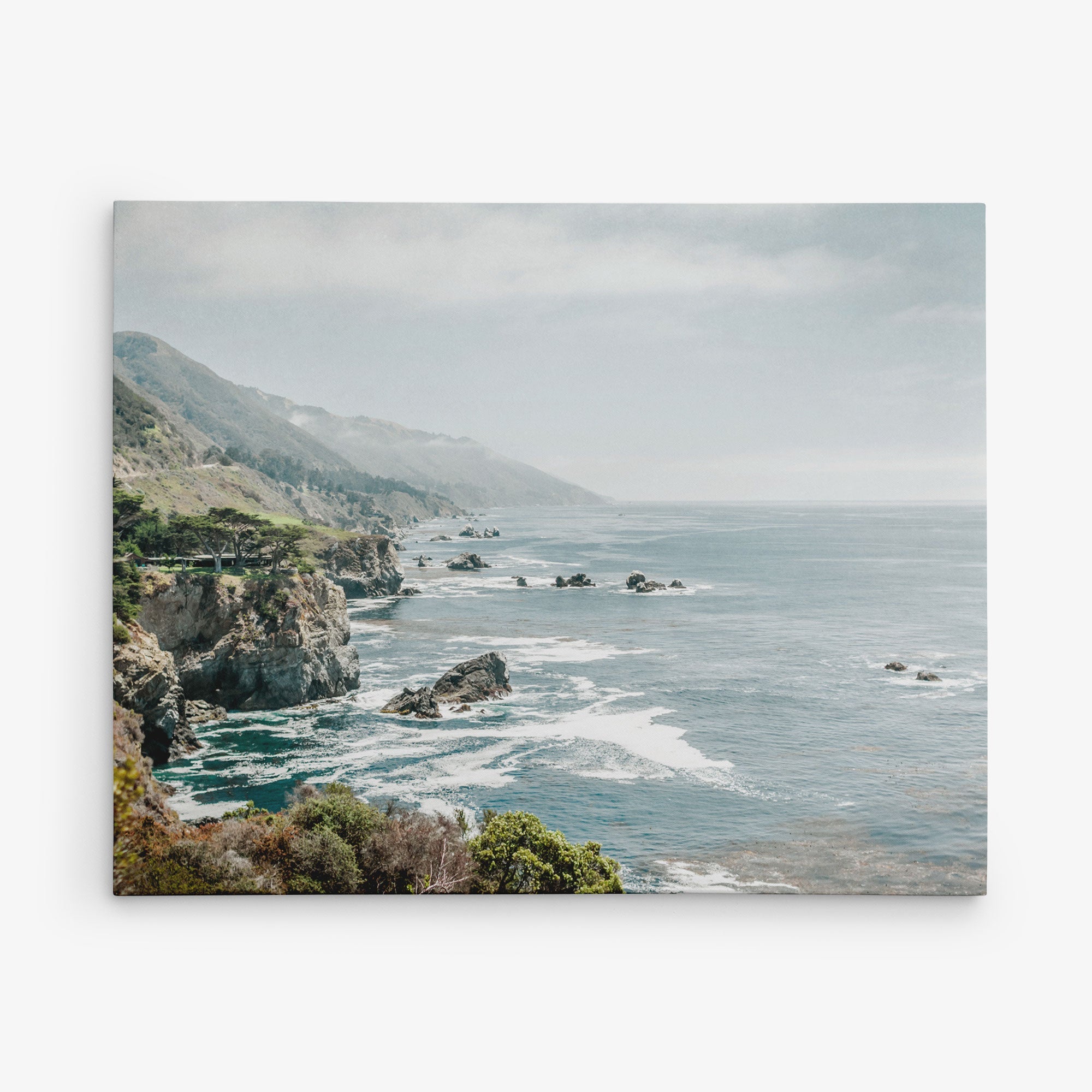 Big Sur California Coastal Wall Art, Canvas Wrap - 'Rocky Rocks