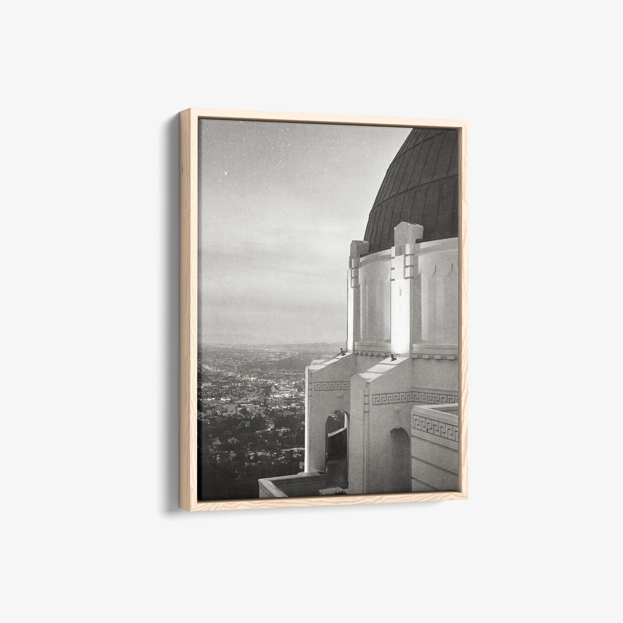 Griffith Observatory Los Angeles Black and White Photographic Wall Art 'Griffith Overlook'
