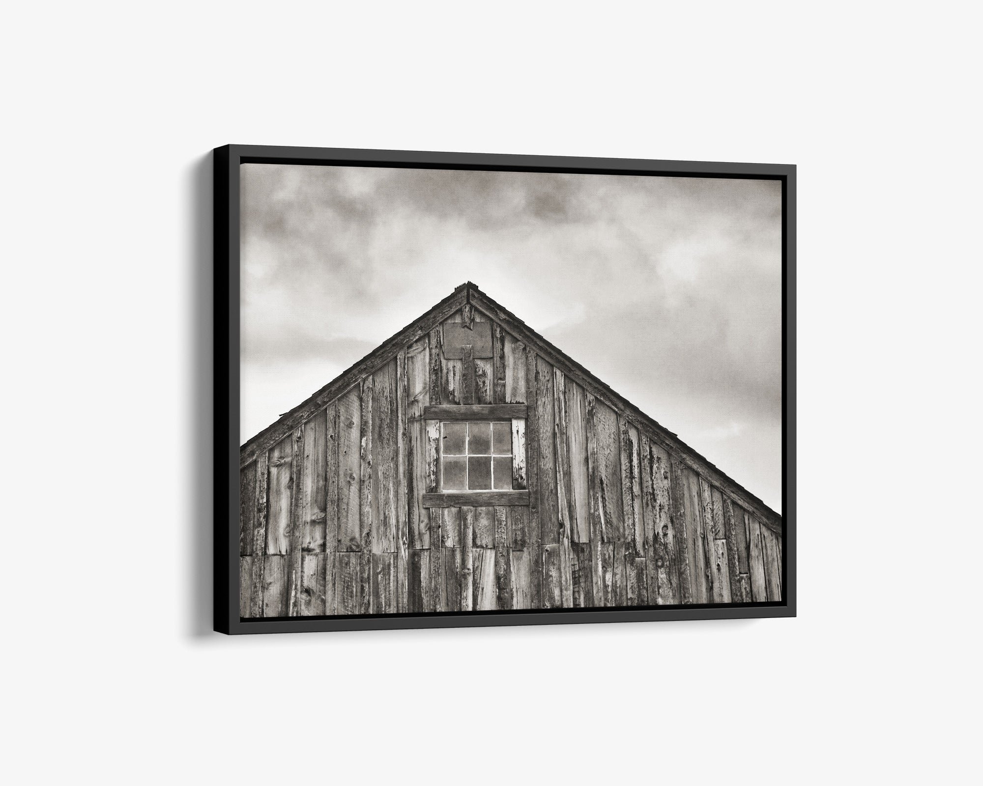Farmhouse Wall Art, Rustic Barn Decor, 'Old Barn at Bodie (Black & White)'