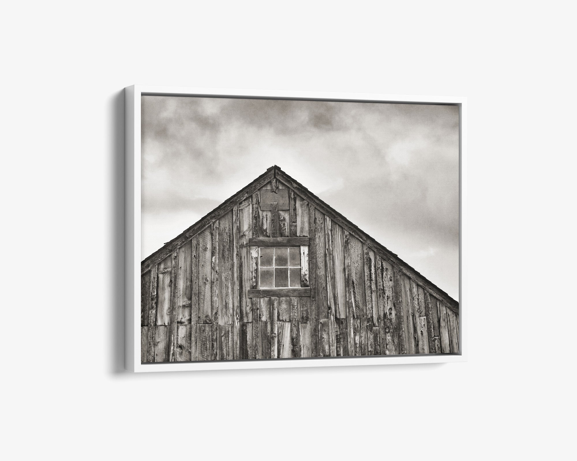 Farmhouse Wall Art, Rustic Barn Decor, 'Old Barn at Bodie (Black & White)'