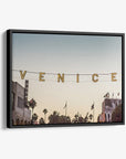 California Venice Beach Sign Canvas Wall Art, 'Venice Sunset'
