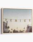 California Venice Beach Sign Canvas Wall Art, 'Venice Sunset'