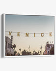 California Venice Beach Sign Canvas Wall Art, 'Venice Sunset'