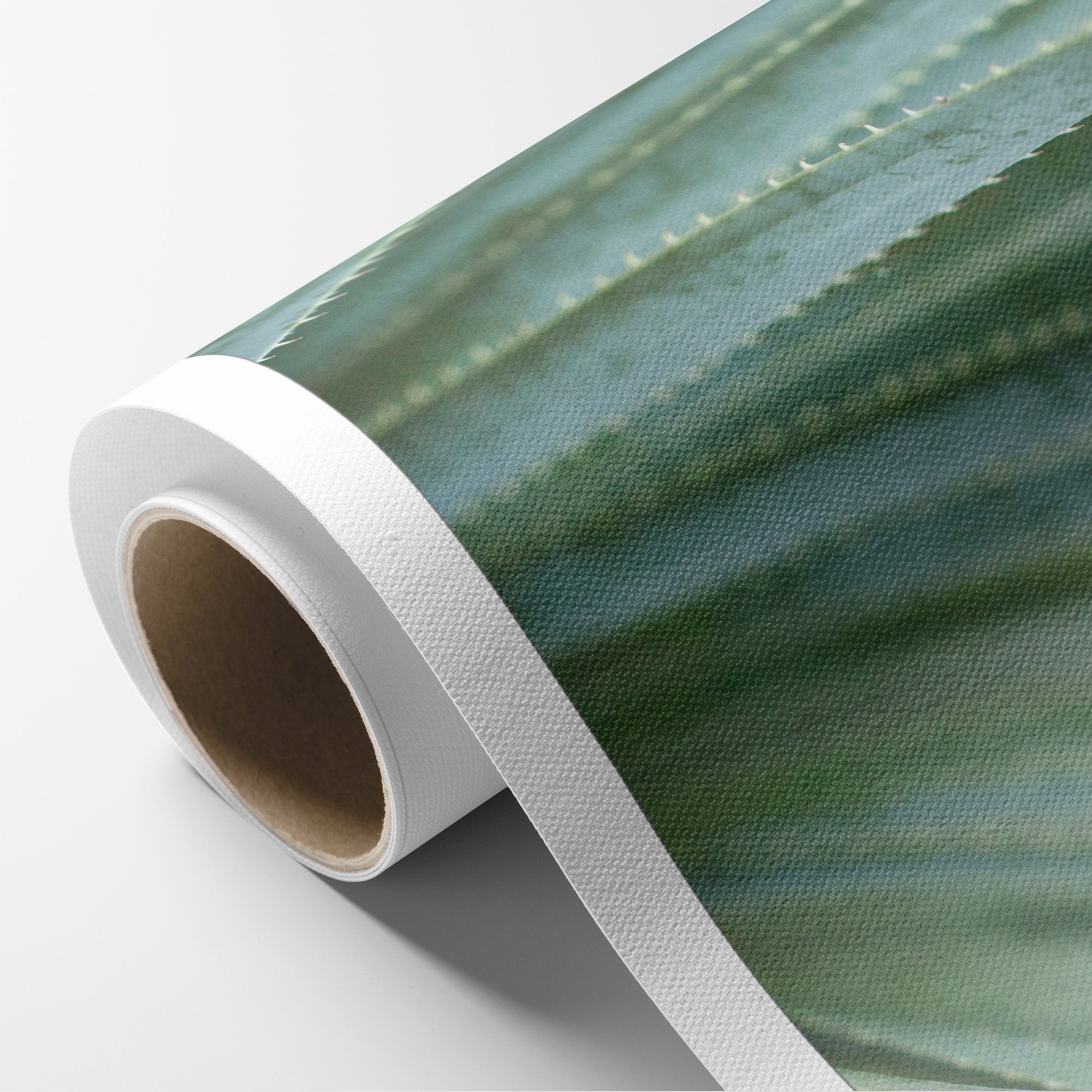 Abstract Green Botanical Canvas Wall Art, 'Strands and Spikes'