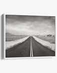 Black and White Rural Landscape Canvas Art, 'American Road Trip'