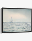 Nautical Sail Boat Canvas Art, 'Sailing Into Rain'