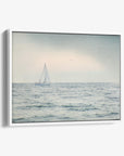 Nautical Sail Boat Canvas Art, 'Sailing Into Rain'