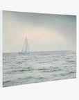 Nautical Sail Boat Canvas Art, 'Sailing Into Rain'