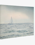 Nautical Sail Boat Canvas Art, 'Sailing Into Rain'