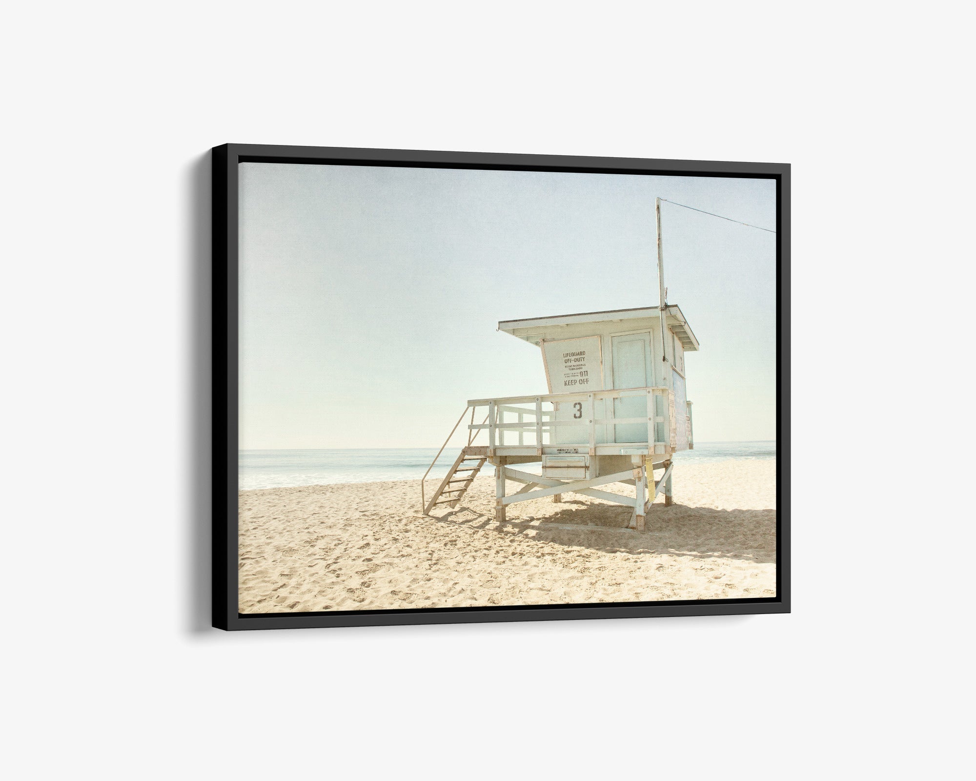 California Summer Beach Canvas Art, 'Malibu Lifeguard Tower'