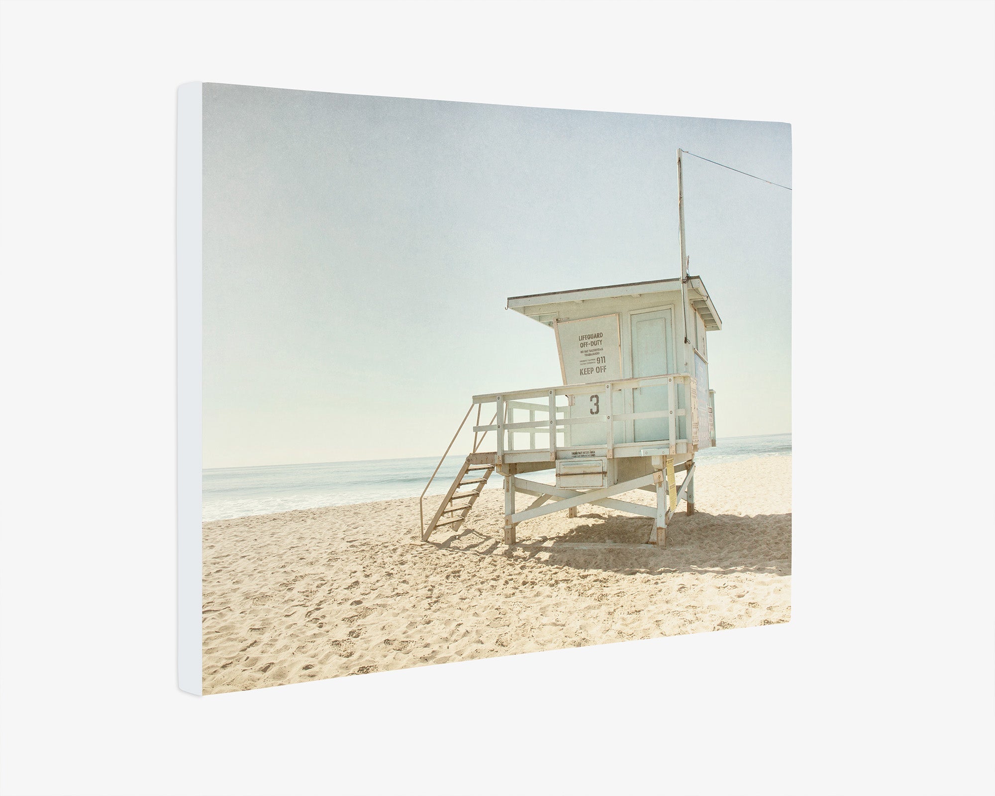 California Summer Beach Canvas Art, 'Malibu Lifeguard Tower'