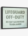 Teal Blue Surfer Beach Canvas Wall Art, 'Off Duty'