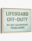 Teal Blue Surfer Beach Canvas Wall Art, 'Off Duty'