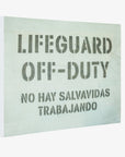 Teal Blue Surfer Beach Canvas Wall Art, 'Off Duty'