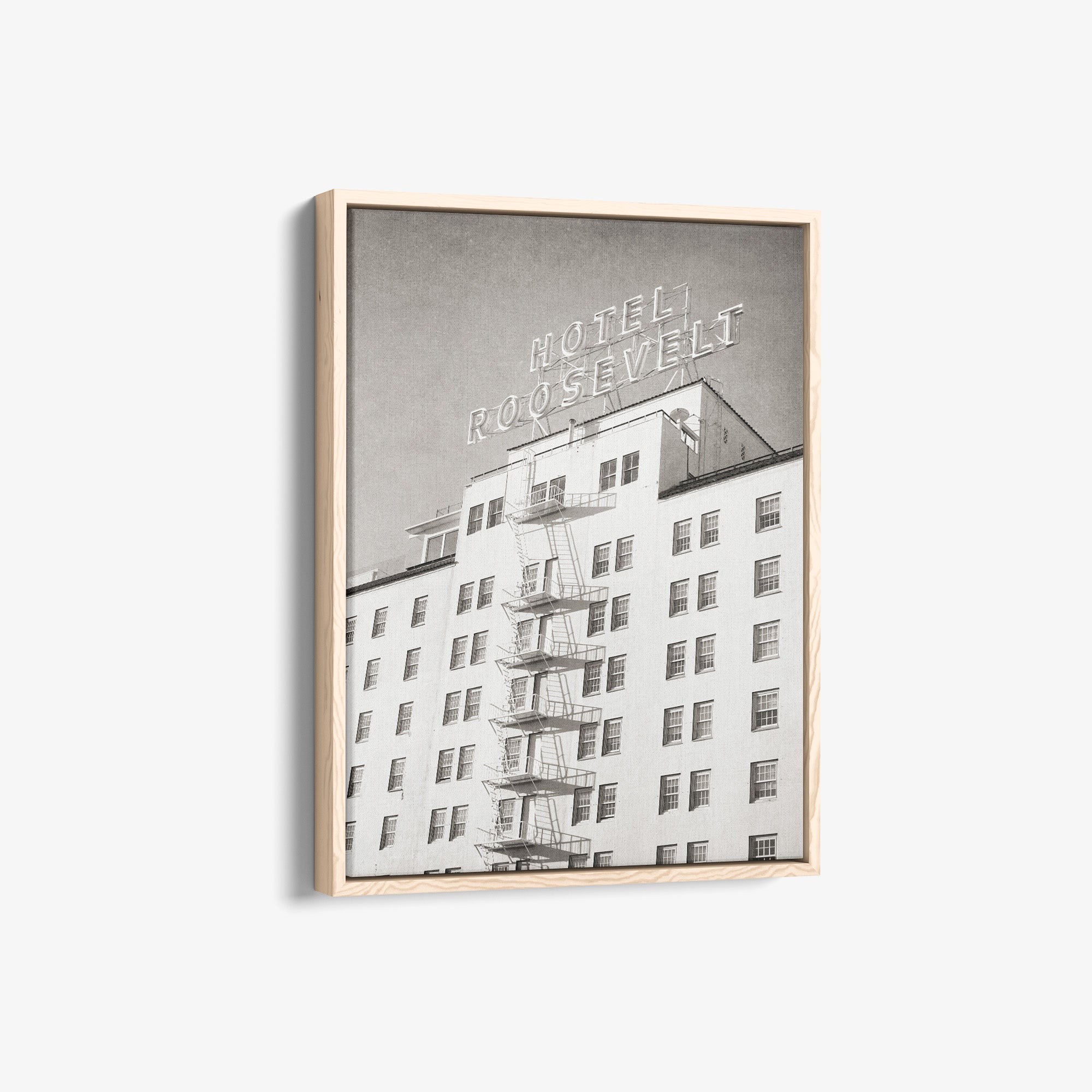 Vintage Black and White Hollywood Wall Art, 'Roosevelt Hotel'