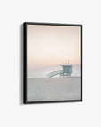 California Lifeguard Tower Canvas Print, 'Safety at Dusk'