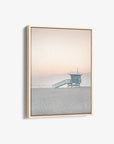 California Lifeguard Tower Canvas Print, 'Safety at Dusk'