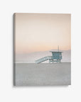 California Lifeguard Tower Canvas Print, 'Safety at Dusk'
