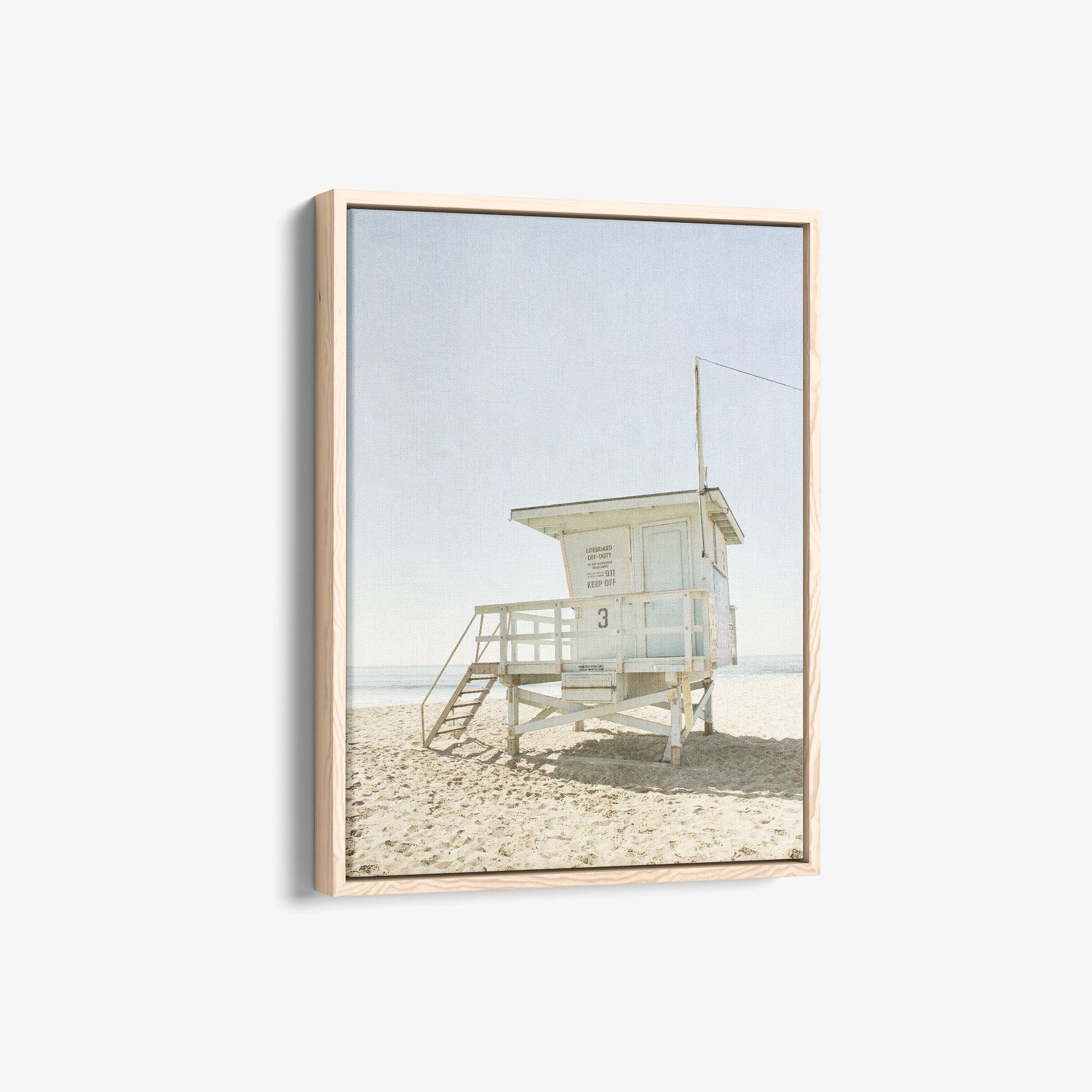 Malibu Beach Lifeguard Tower Canvas Print 'Surfrider Lifeguard'