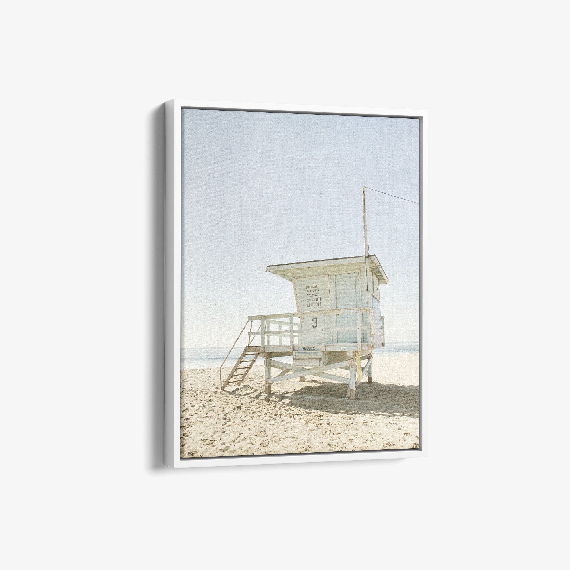 Malibu Beach Lifeguard Tower Canvas Print 'Surfrider Lifeguard'