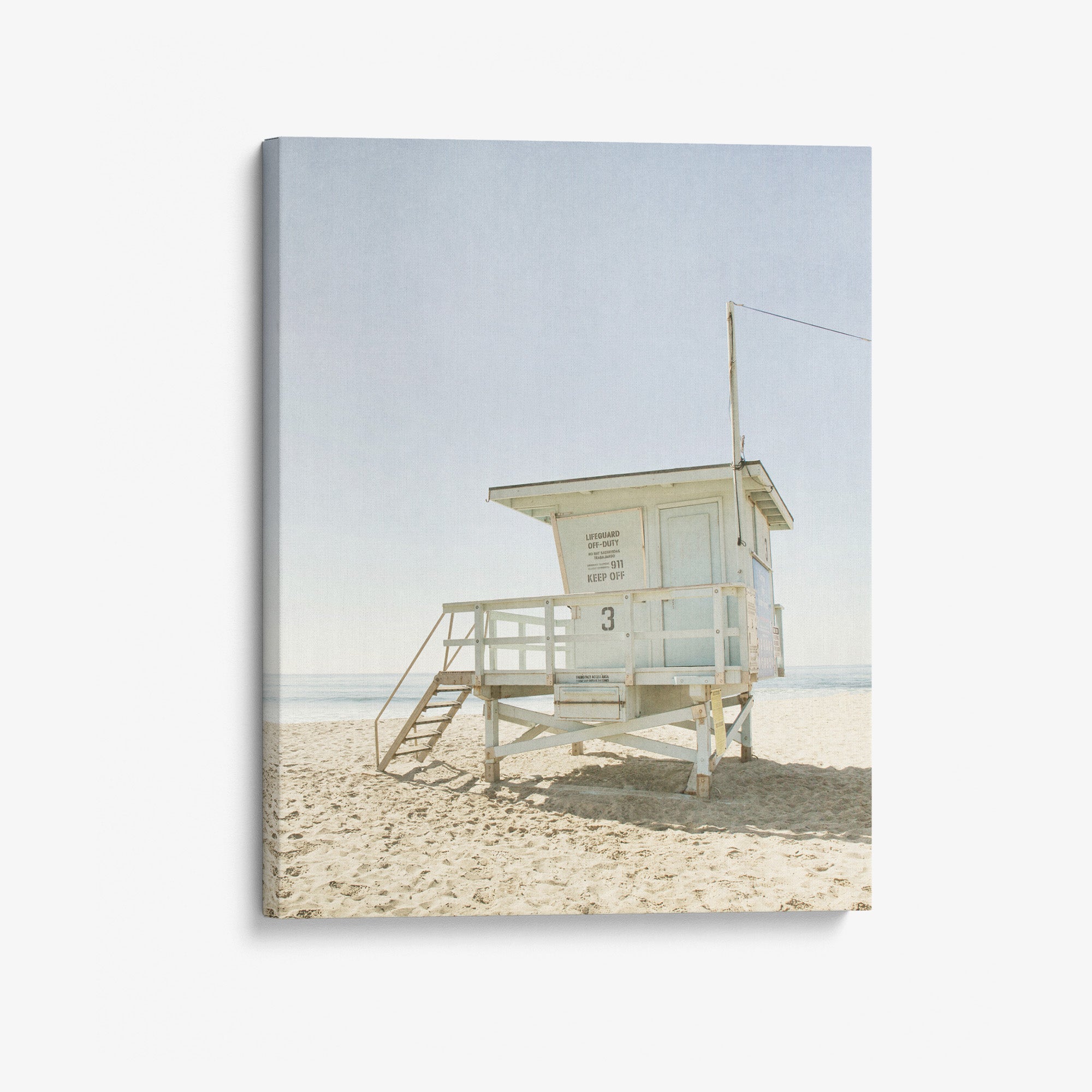 Malibu Beach Lifeguard Tower Canvas Print 'Surfrider Lifeguard'