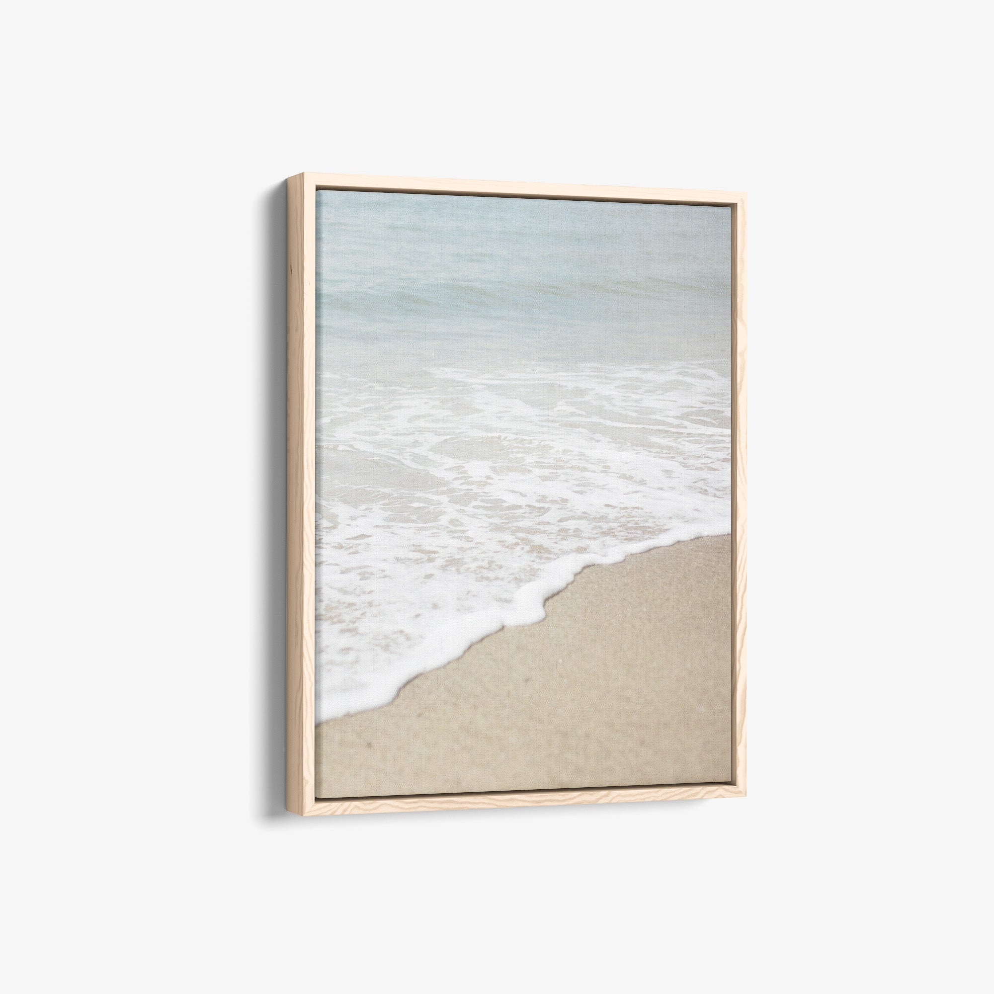 Beach Photography Canvas Print, 'Chasing Surf Portrait'