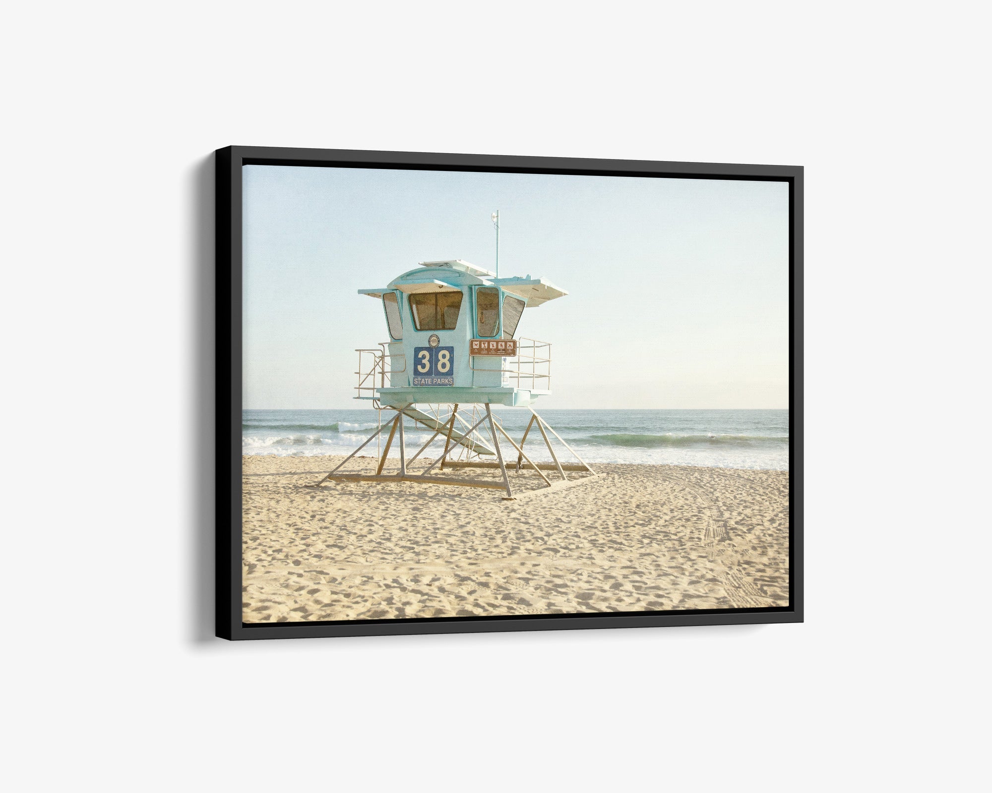 San Diego Canvas Wall Art, 'Carlsbad Lifeguard Tower'