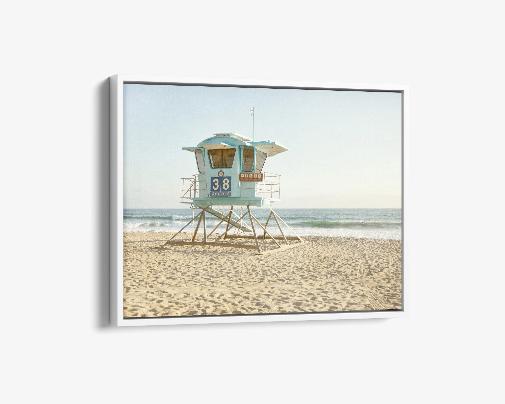 San Diego Canvas Wall Art, 'Carlsbad Lifeguard Tower'