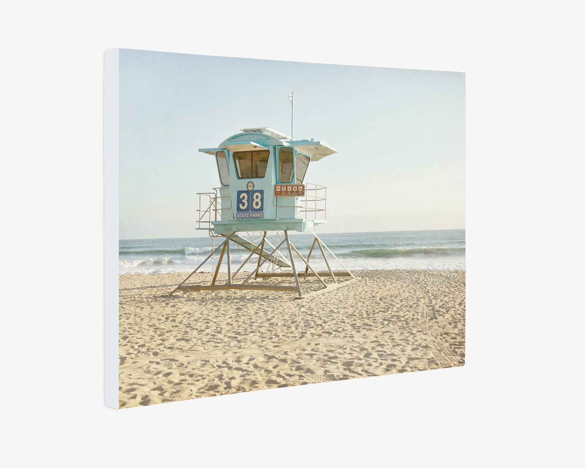 San Diego Canvas Wall Art, 'Carlsbad Lifeguard Tower'