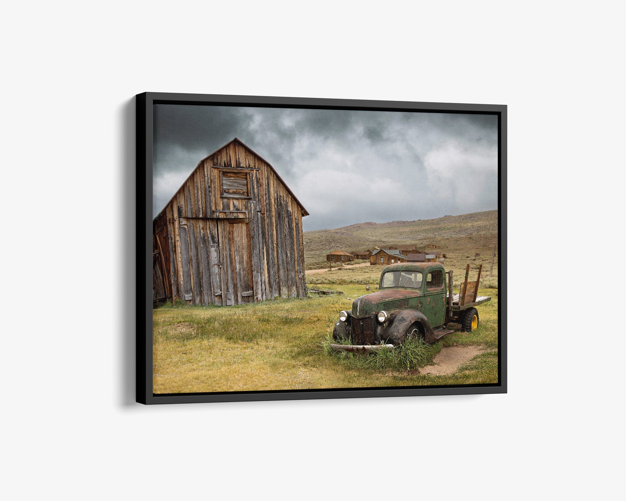 Rustic Farmhouse Canva Print, 'Old Car at Bodie'