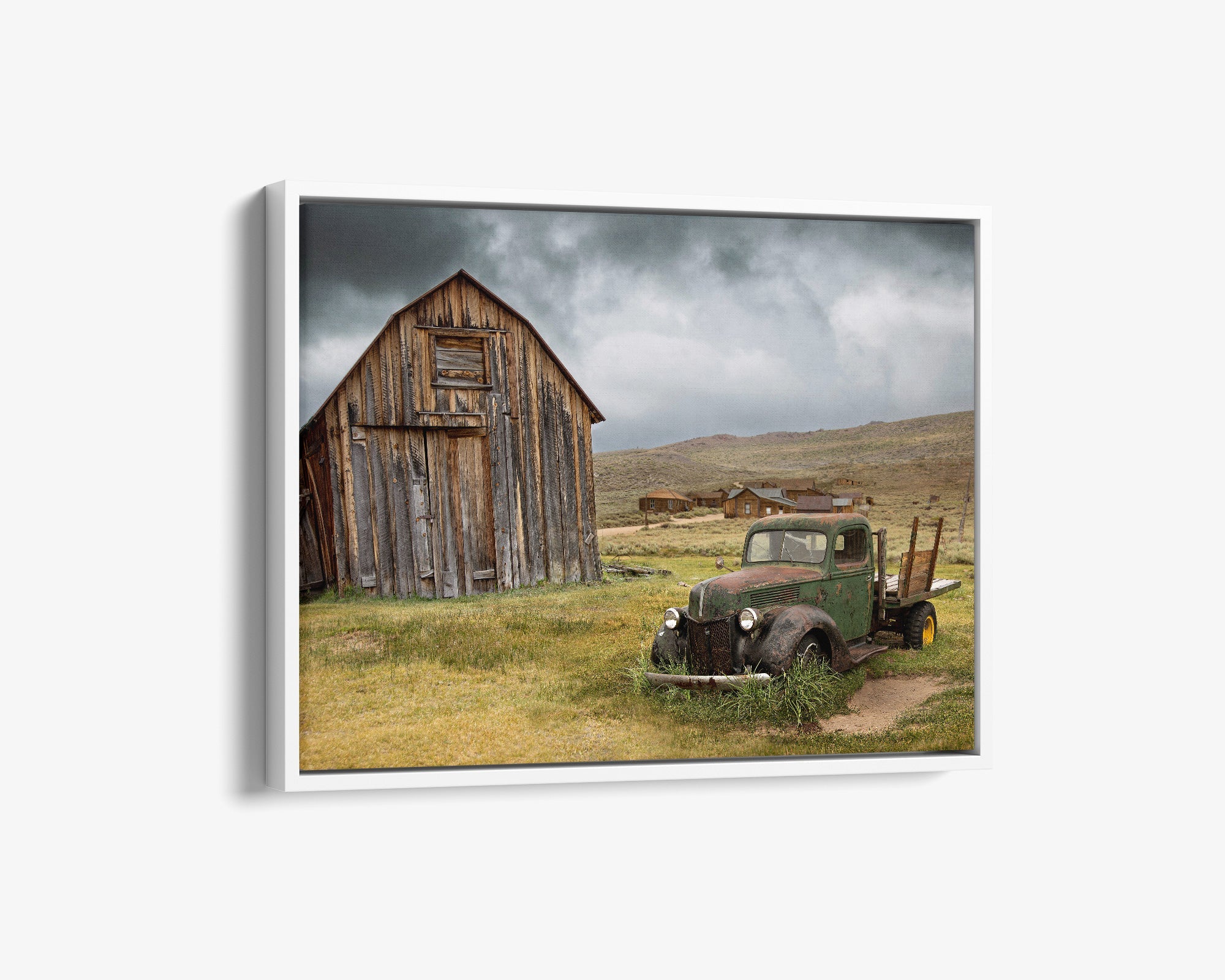 Rustic Farmhouse Canva Print, 'Old Car at Bodie'